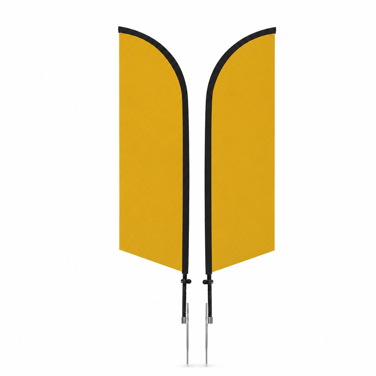 11' Spike Feather Flag Kit — Brass Gold