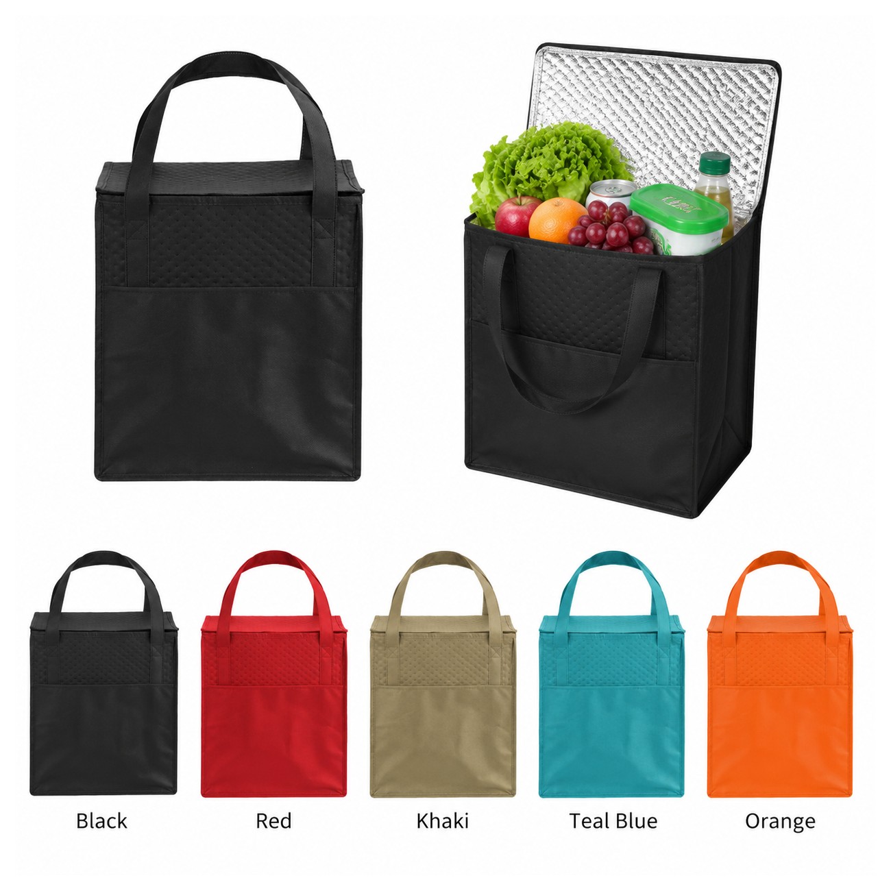 Reinforced Handles Black Tote Bag