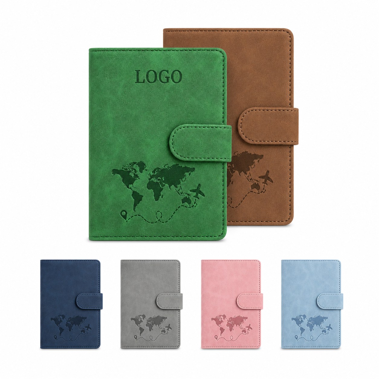 RFID PU Passport Holder With Magnetic Clasp