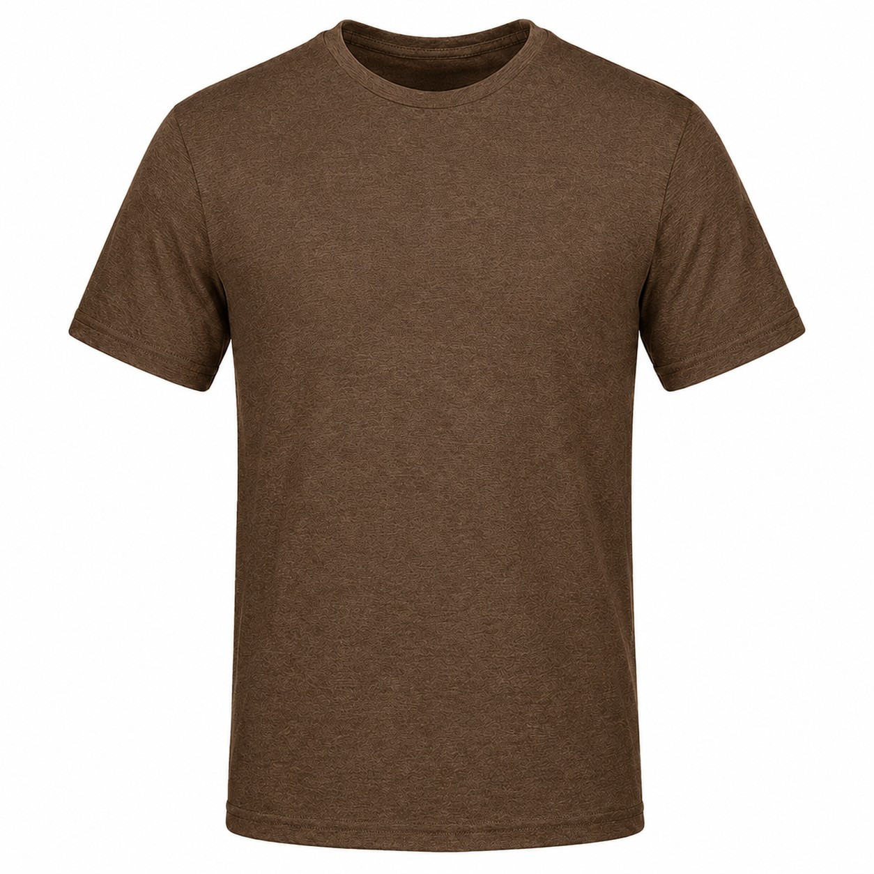 Contrast Quarter Zip Performance Pullover — Brown