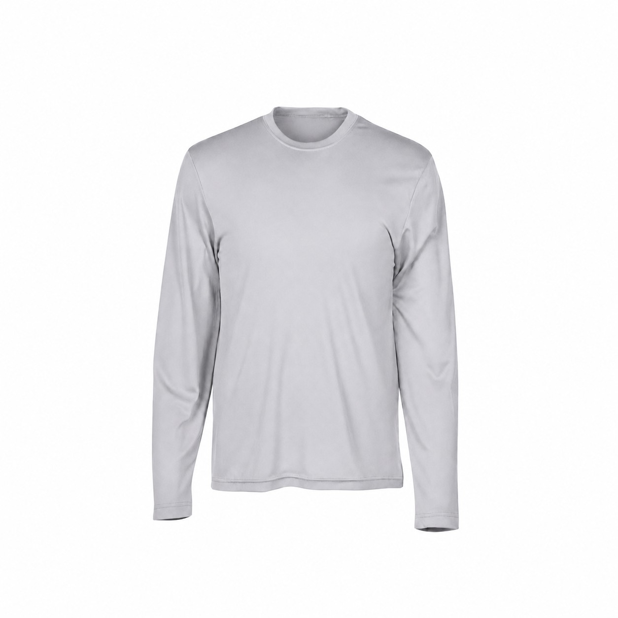 Moisture Wicking Long Sleeve Shirt — Silver