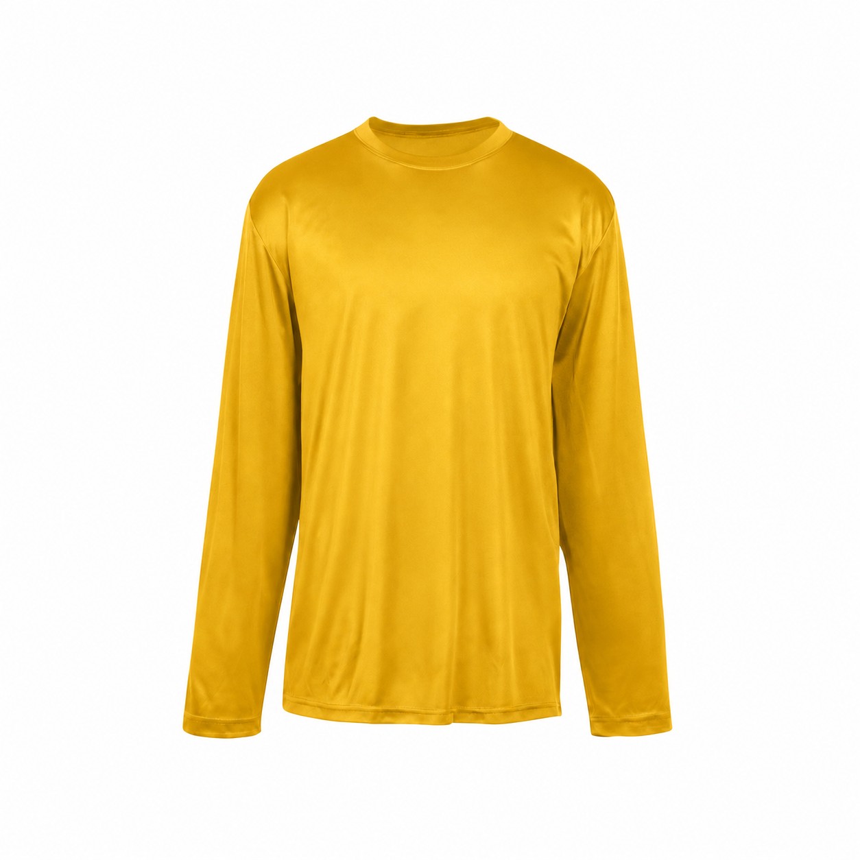 Men's Polyester Long Sleeve Performance Shirt — Gold