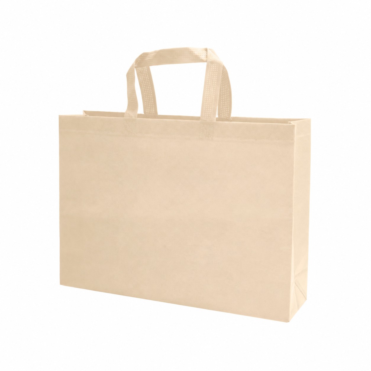 Heat-Sealed Edge Tote Bag — Beige