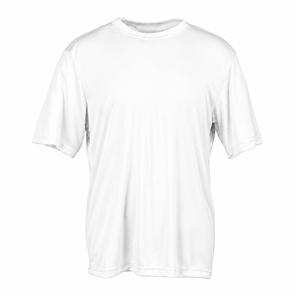 Men's Polyester Athletic T-Shirt — White