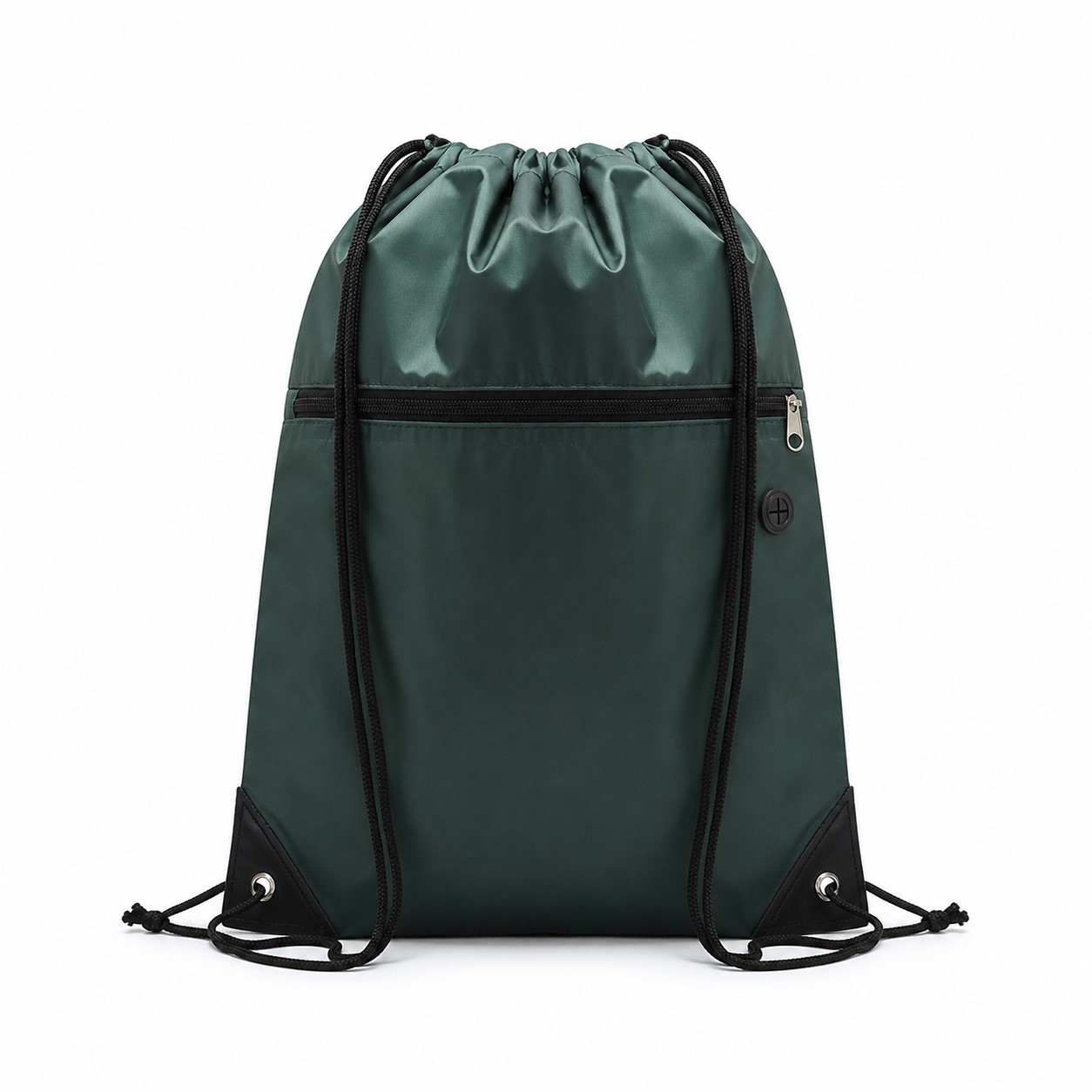 210D Polyester Zipper Pocket Cinch Backpack — view 2