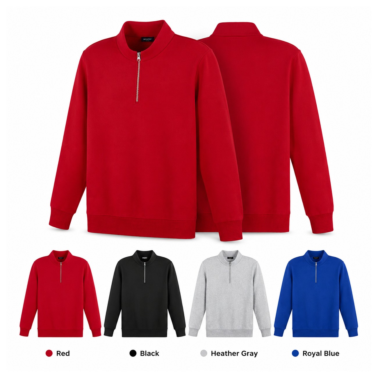 8 Oz Cotton Quarter Zip Sweatshirt