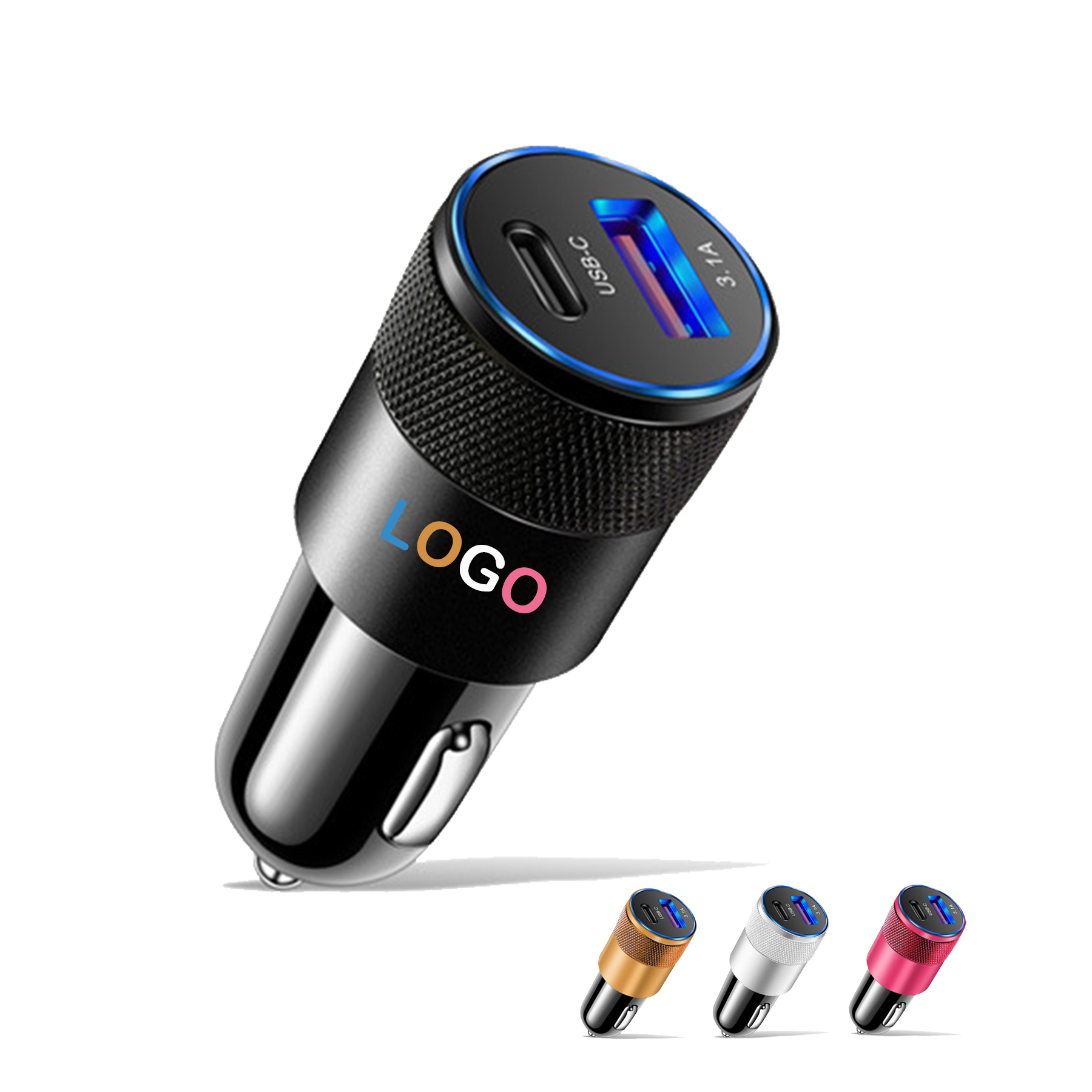 Dual Port Metal Car Charger
