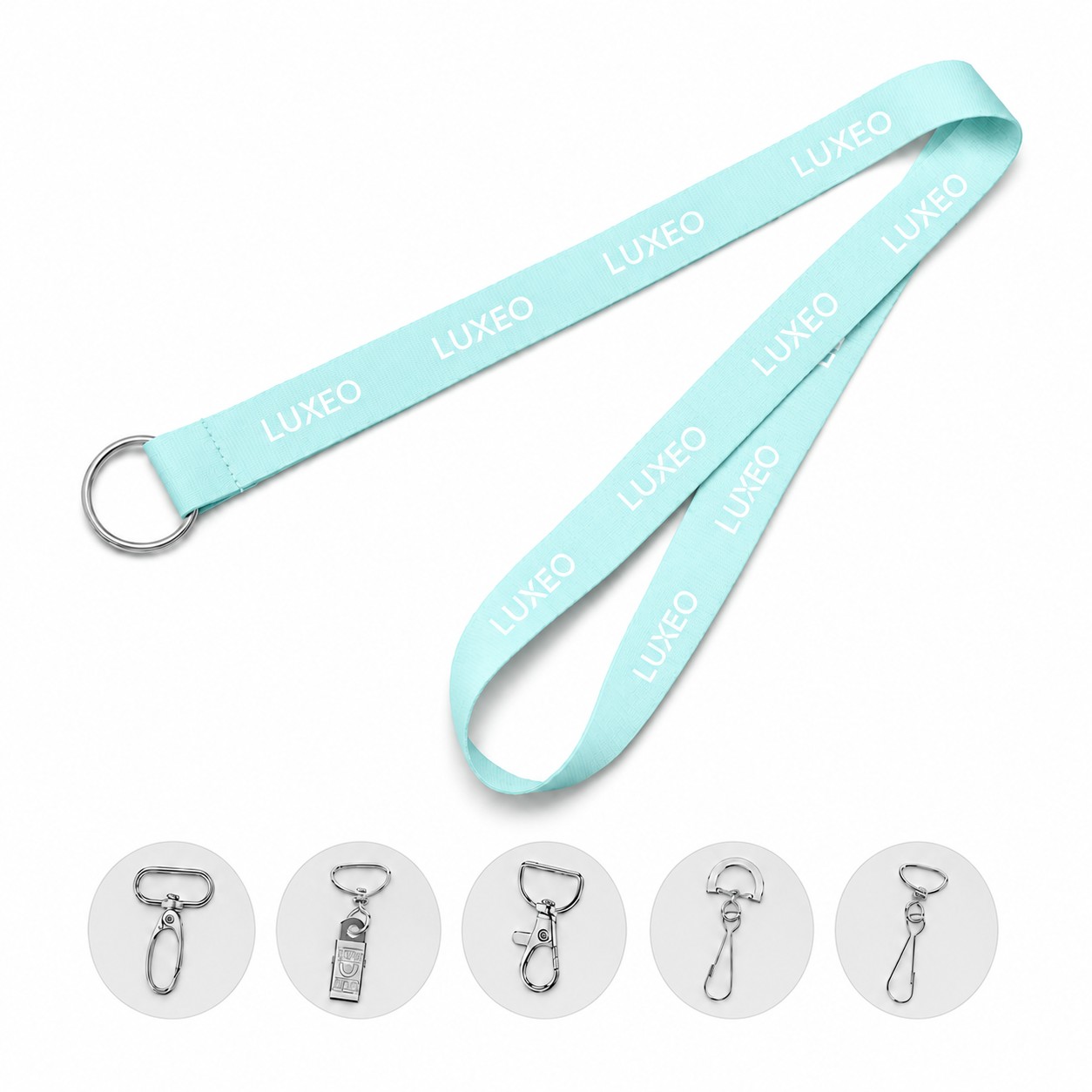 Metal Split Ring Satin Lanyard