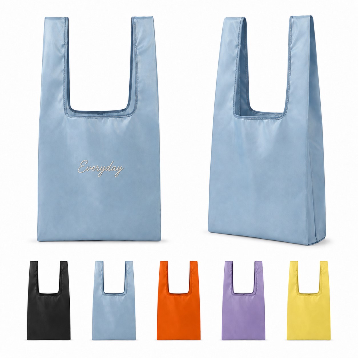 Plastic Folding Shopper With Wide Straps