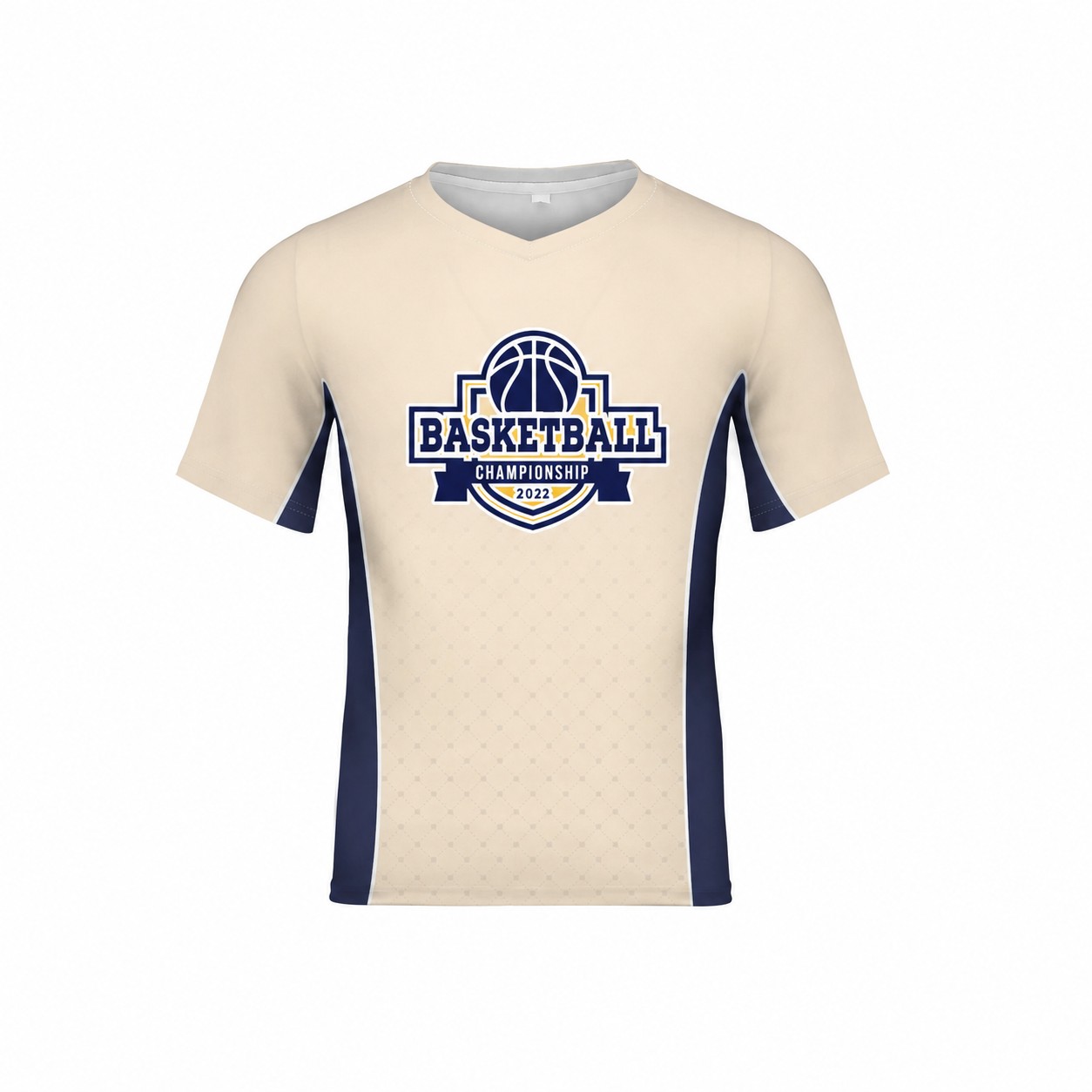 Moisture-Wicking Polyester Crew Neck T-Shirt — Natural Beige
