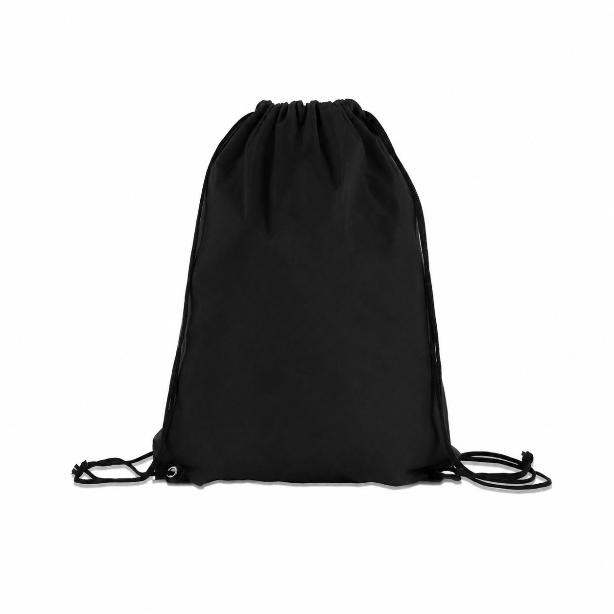 210D Polyester Ocean Drawstring Bag — Black