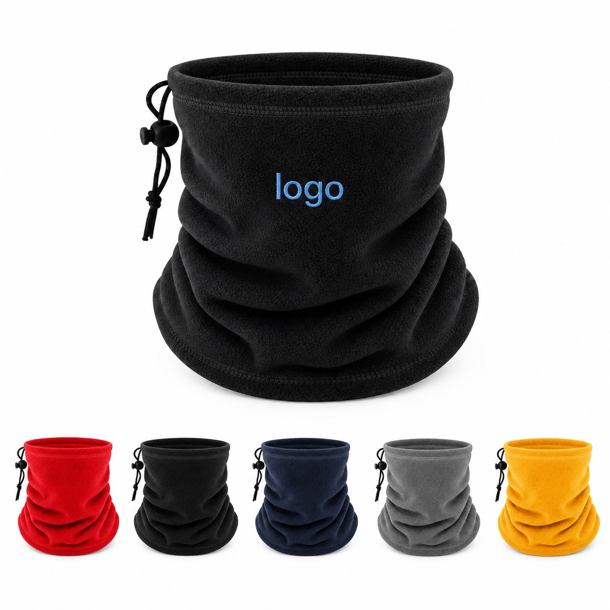 Drawstring Polar Fleece Neck Warmer