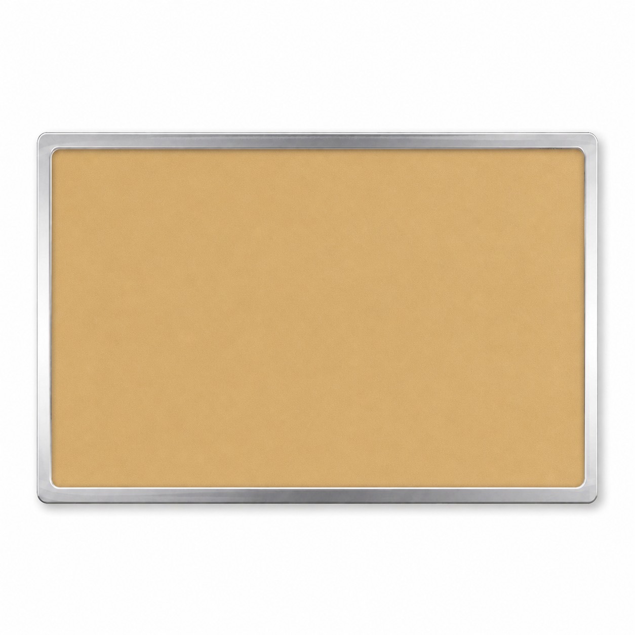 Rectangle Epoxy Dome Lapel Pin — Tan Beige