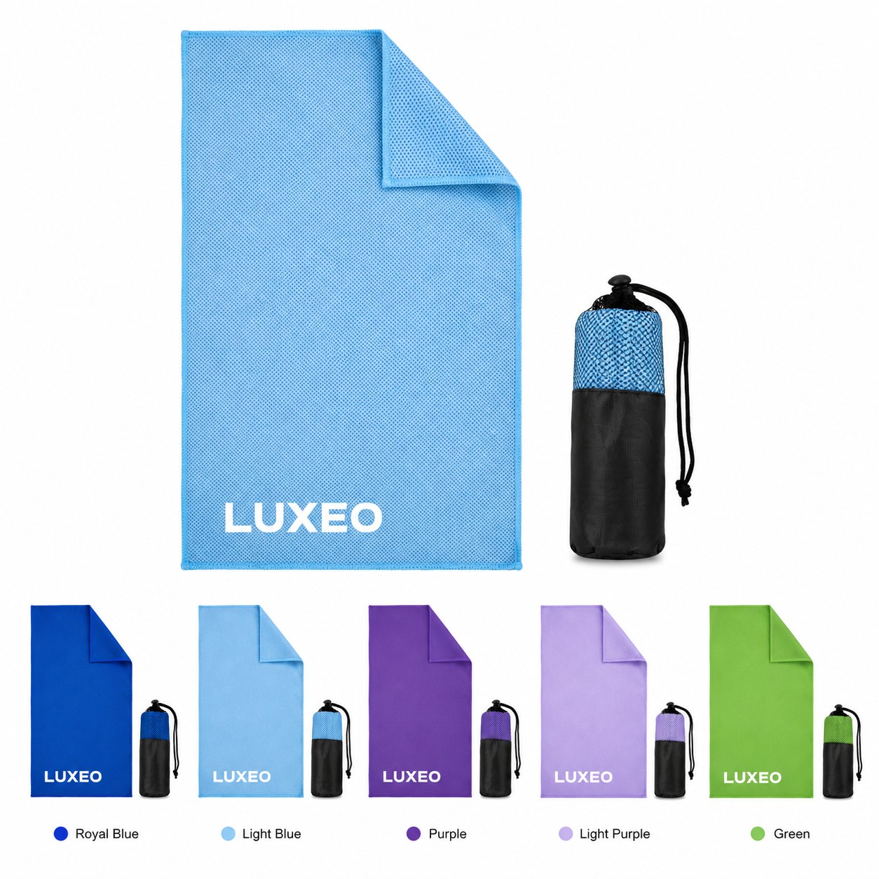 Mesh Cooling Towel With Drawstring Pouch