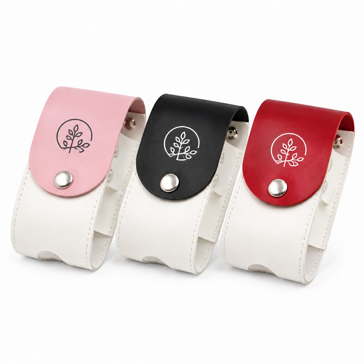 Two Pack Leather Golf Ball Pouch