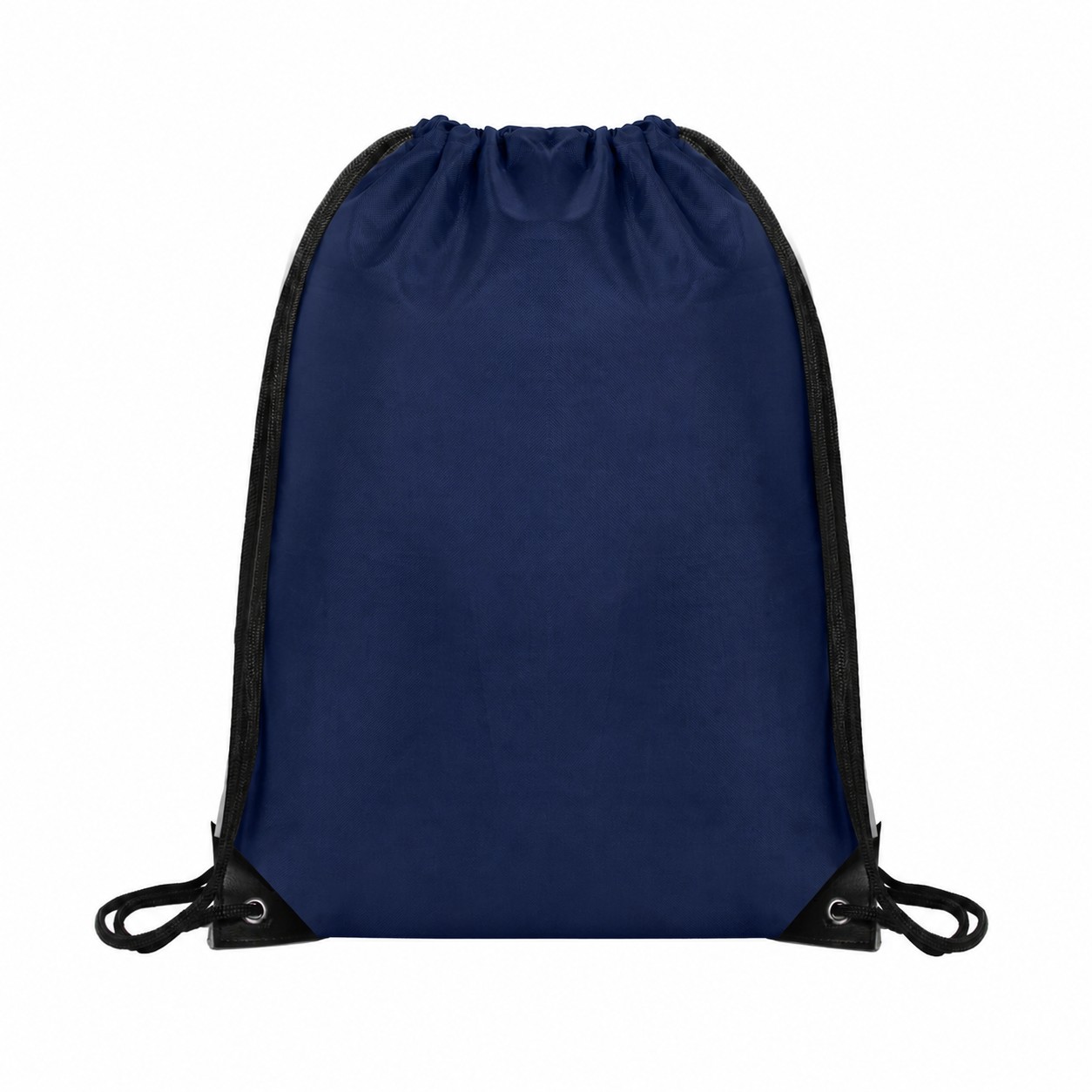 Metal Grommets Drawcord Closure Drawstring Bag — Navy Blue