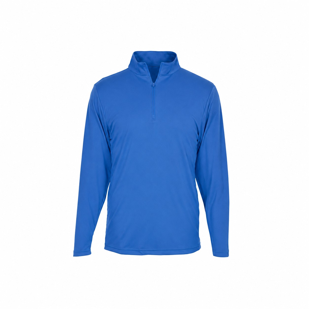 Cotton Quarter Zip Team Shirt — Blue