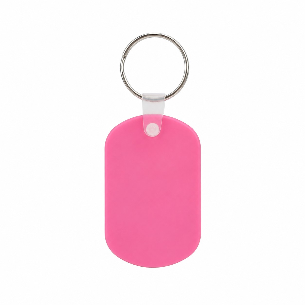 Oval ABS Plastic Key Tag — Pink