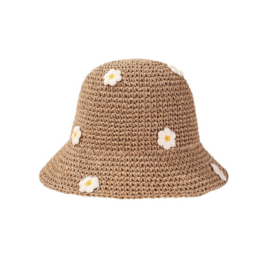 Crochet Daisy Straw Bucket Hat — view 2