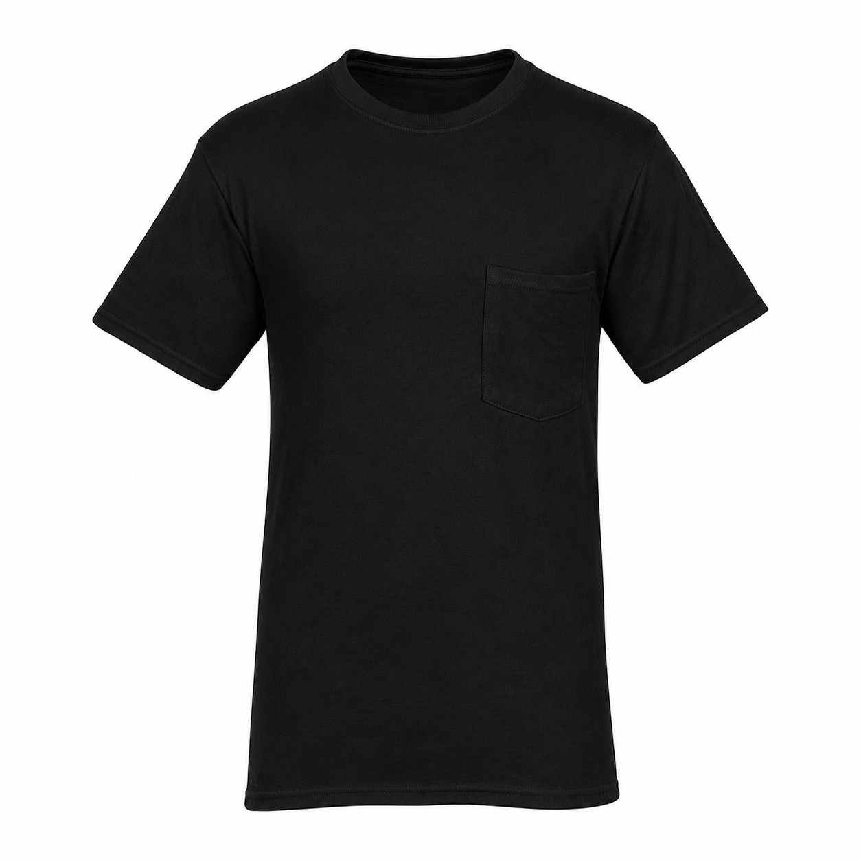 Moisture Wicking Pocket Tee — Black