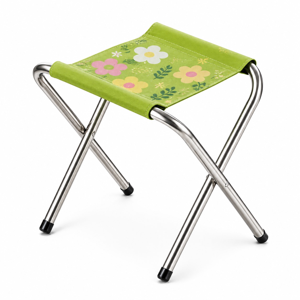 Compact Folding Stool With 600D Oxford Seat