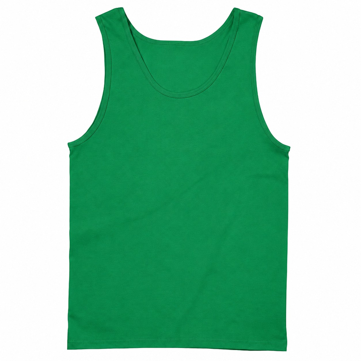 Cotton Sleeveless Tank Top — Green