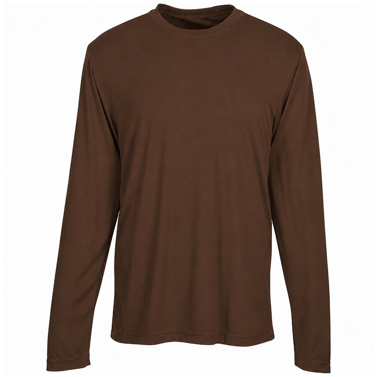 Polyester Long Sleeve Team Shirt — Brown