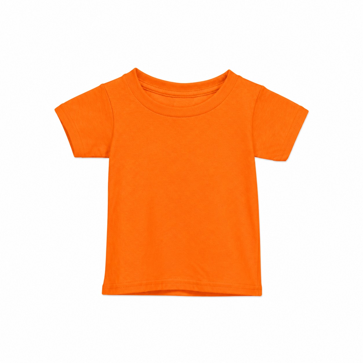 Toddler Cotton Short Sleeve T Shirt — Orange