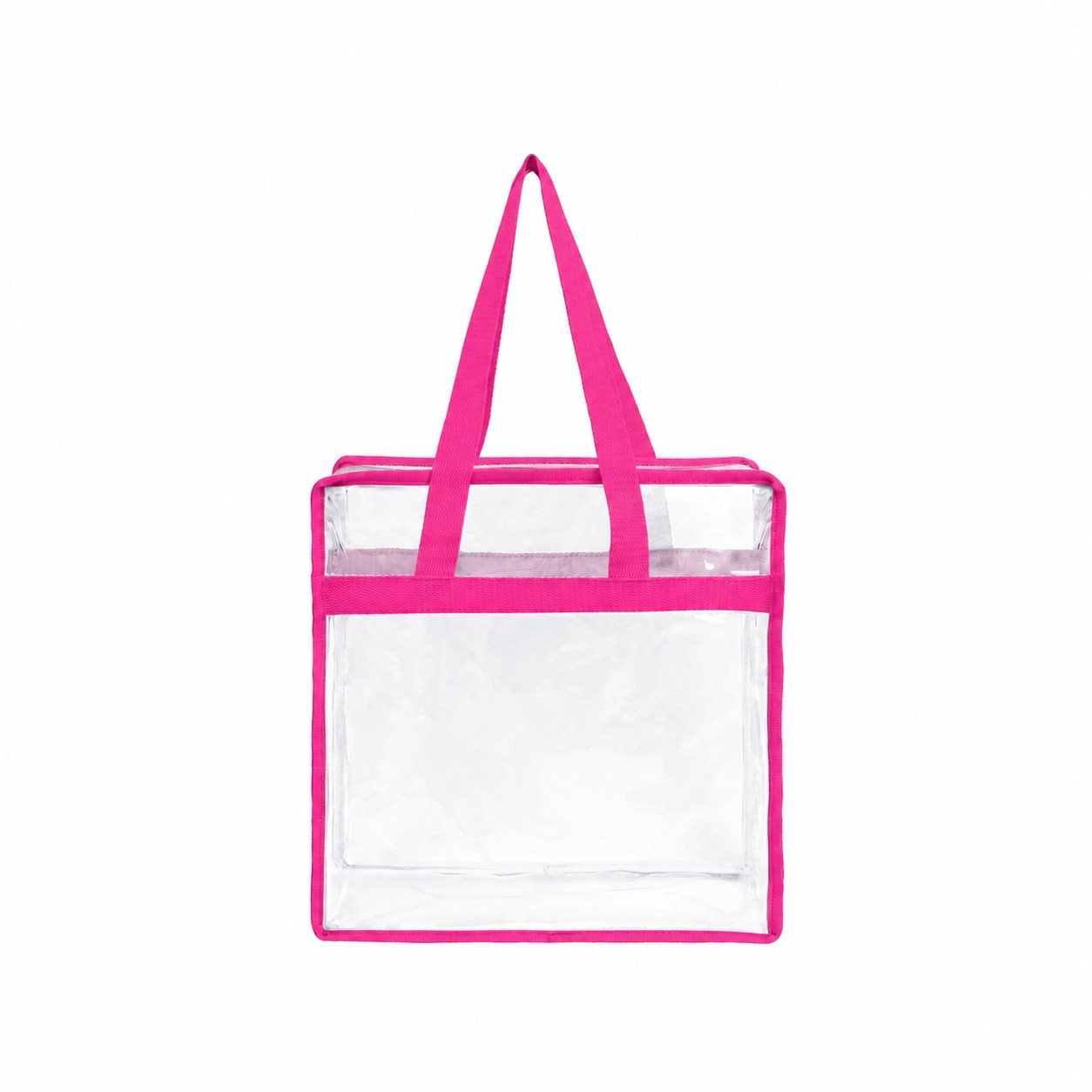 PVC And Polyester Tote Bag — Fuchsia Pink