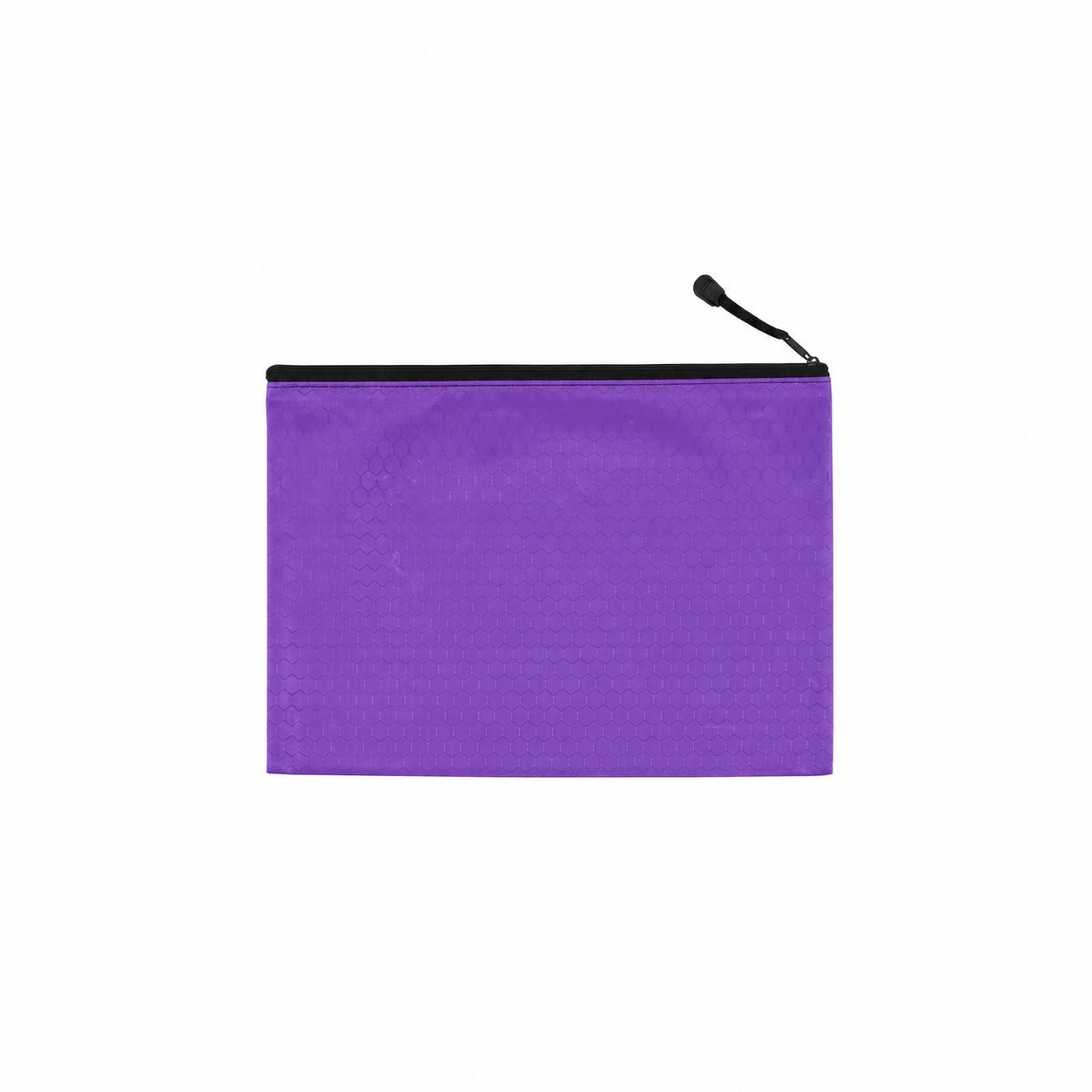 Canvas Zippered Travel Pouch — Purple