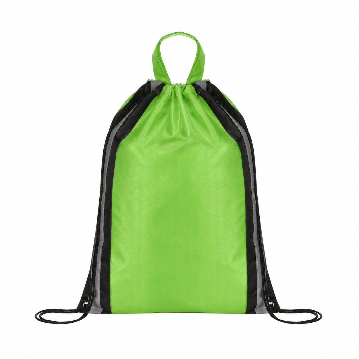 210D Polyester Drawstring Bag — Lime Green