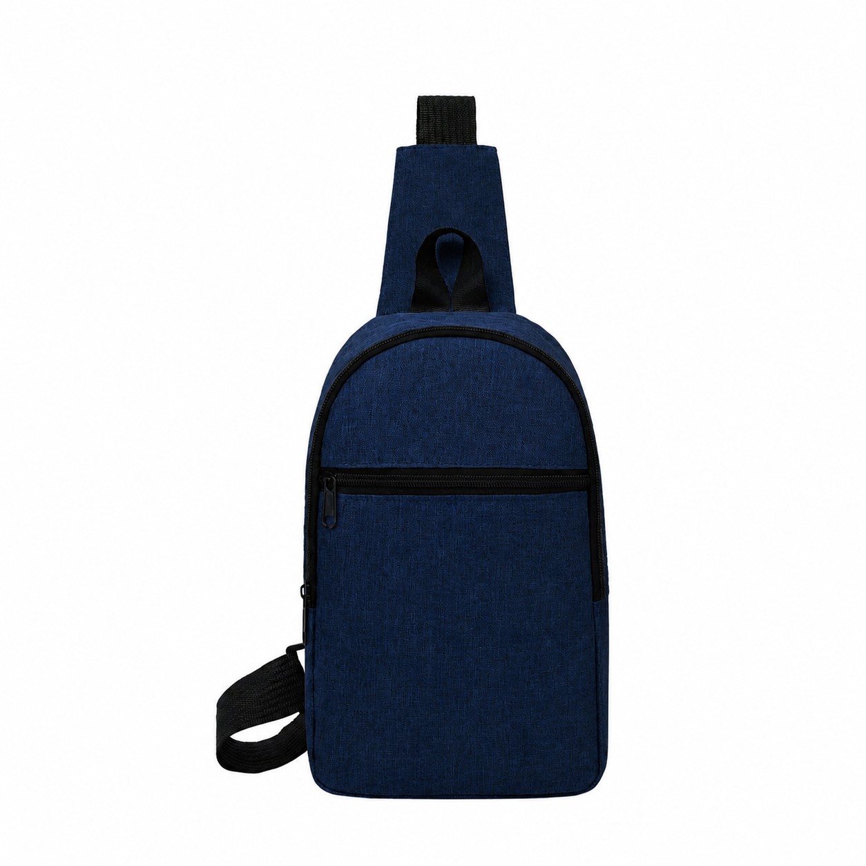300D Polyester 7" Crossbody Sling Bag — Navy Blue