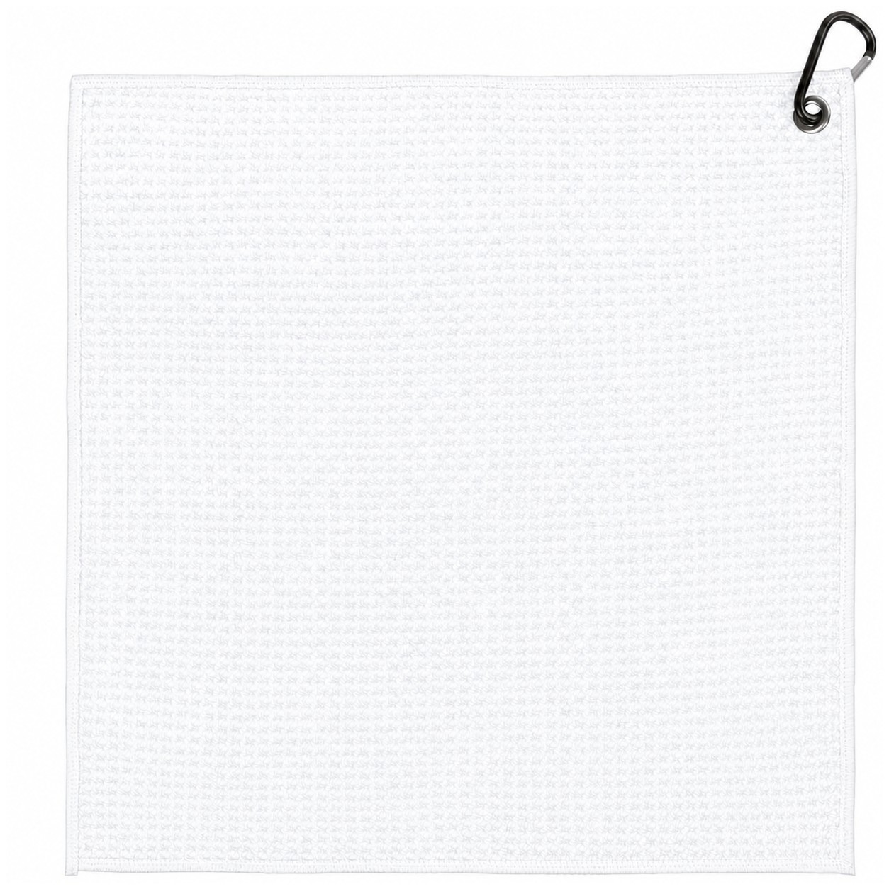 Waffle Polyester Golf Towel — White