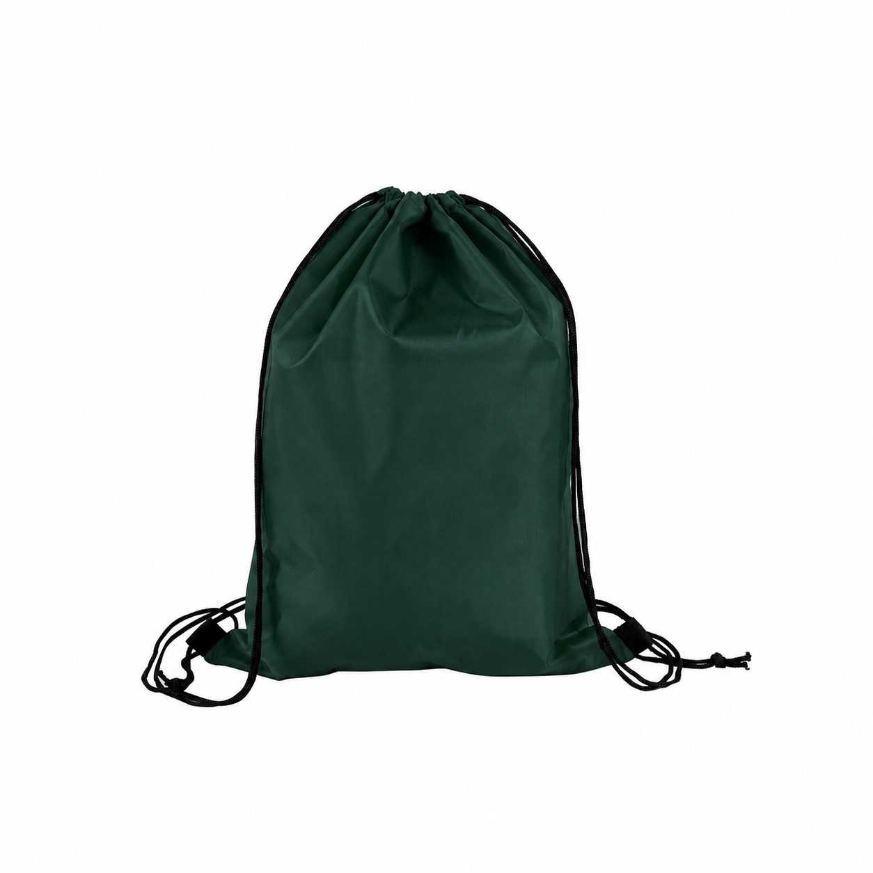210D Polyester Drawcord Closure Drawstring Bag — Forest Green