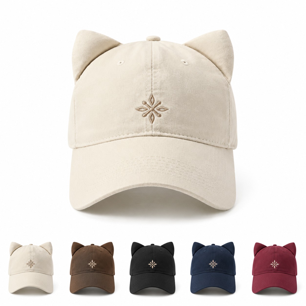 Polyester Cat Ear Baseball Cap