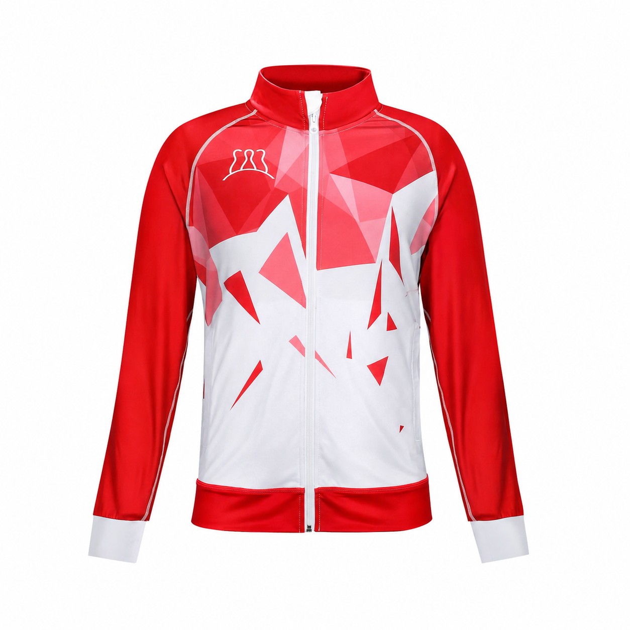 Full Zip Raglan Training Jacket — Red