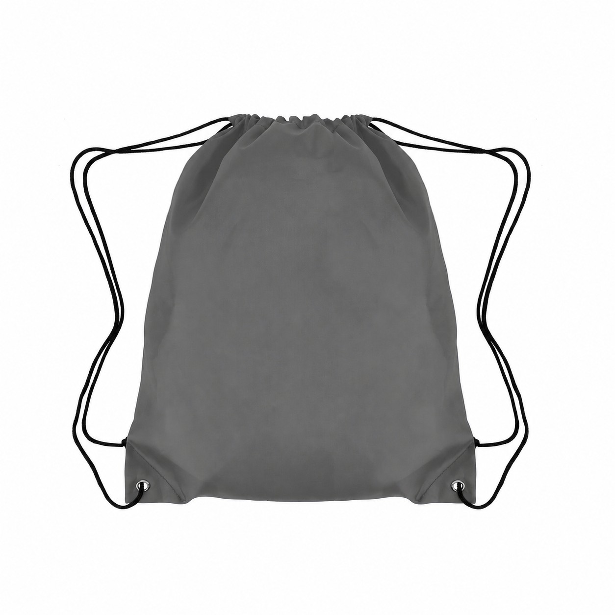 Drawcord Closure 210D Polyester Drawstring Bag — Gray