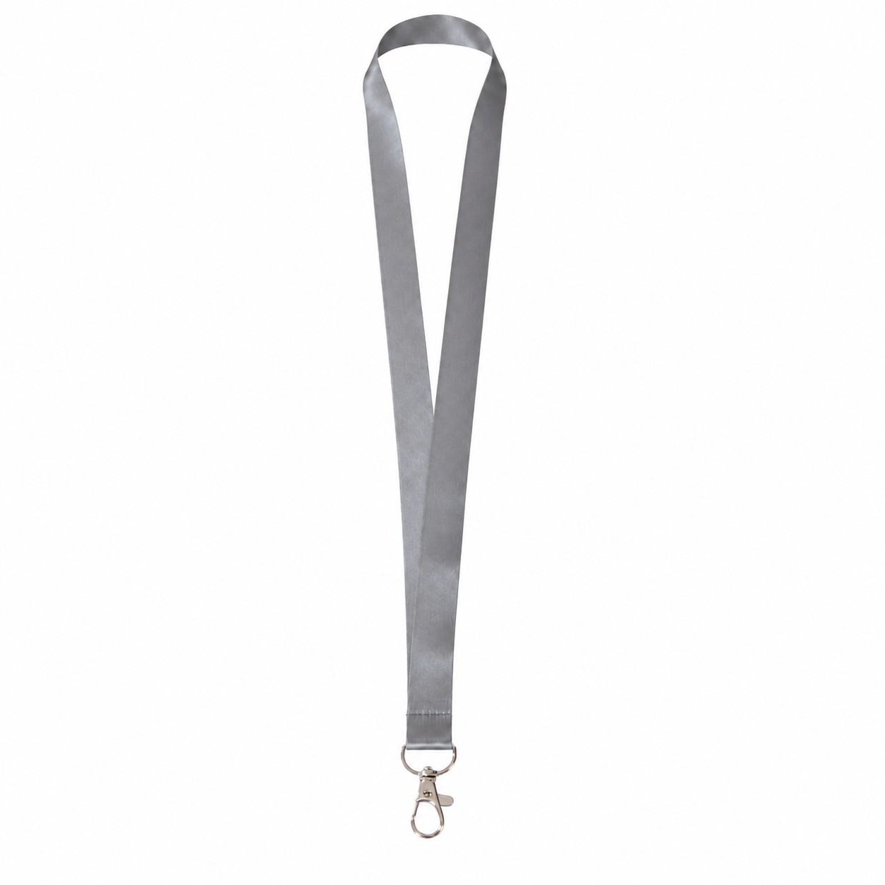 Polyester Lanyard With Attachment Options — Gray