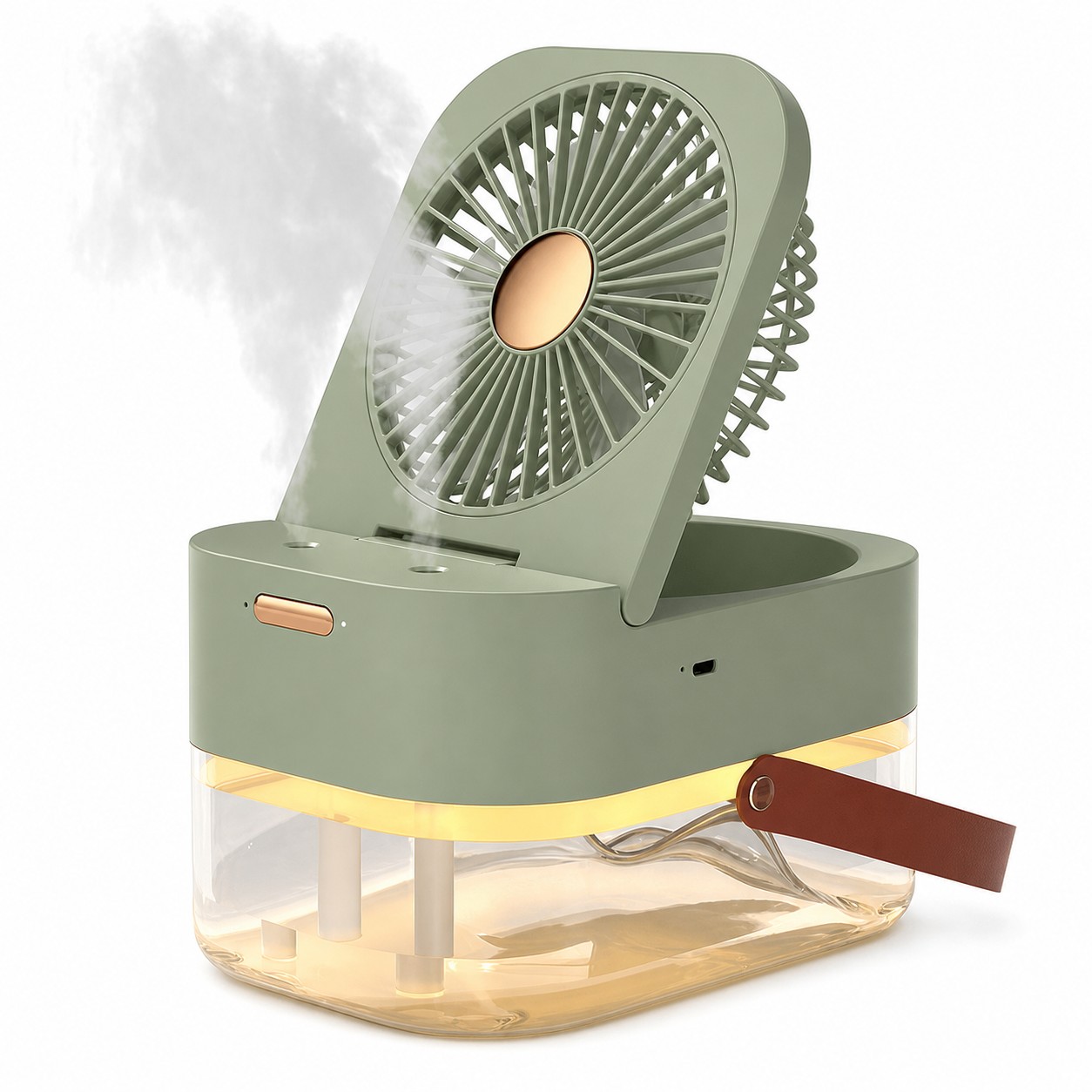 Rechargeable Foldable Mist Spray Fan — view 2