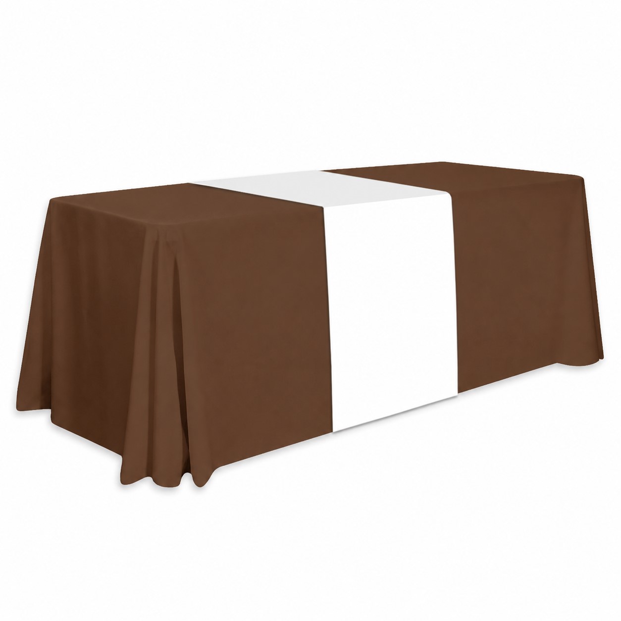 Thirty-Inch Polyester Table Runner — Brown