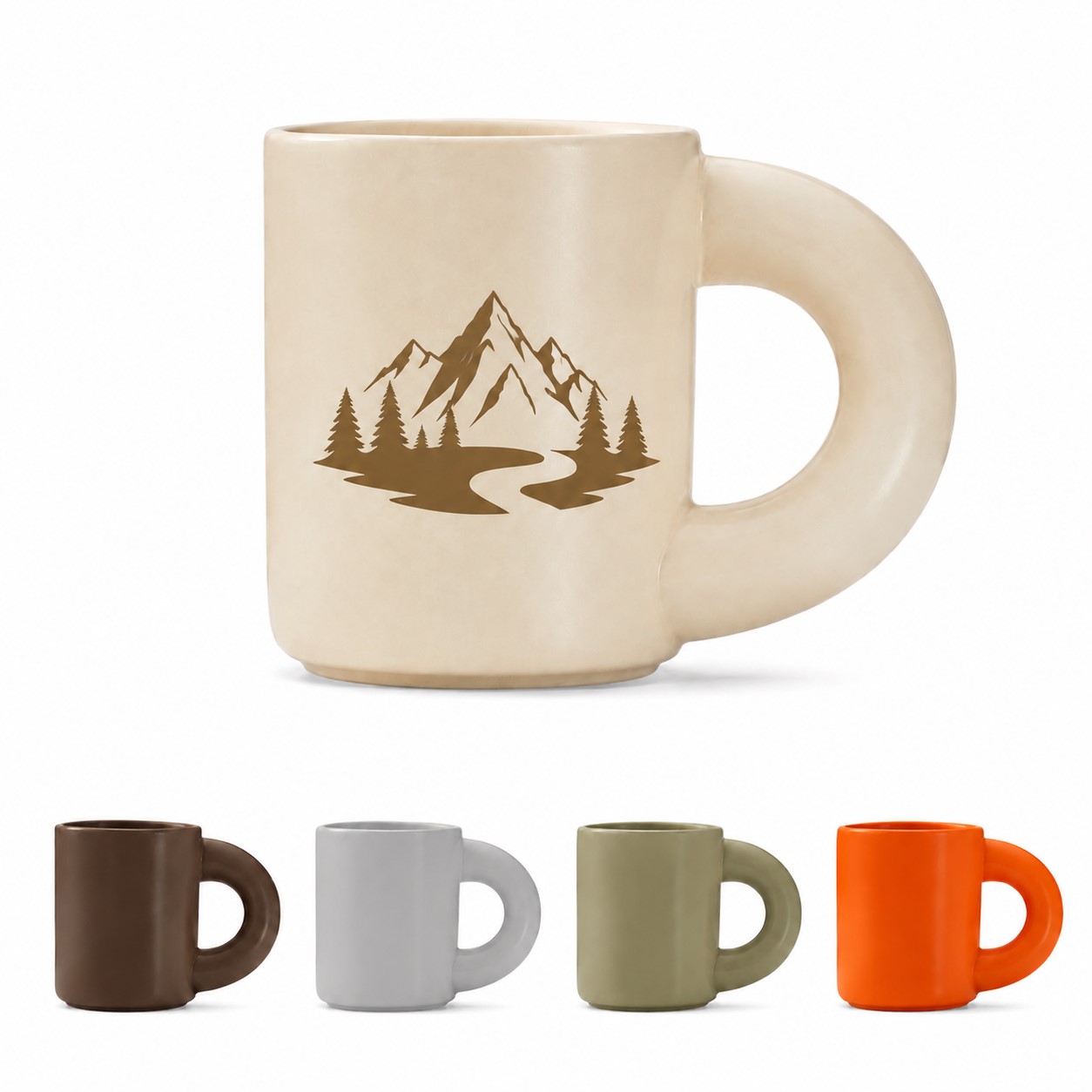 Nordic Ceramic Mug With Crooked Handle