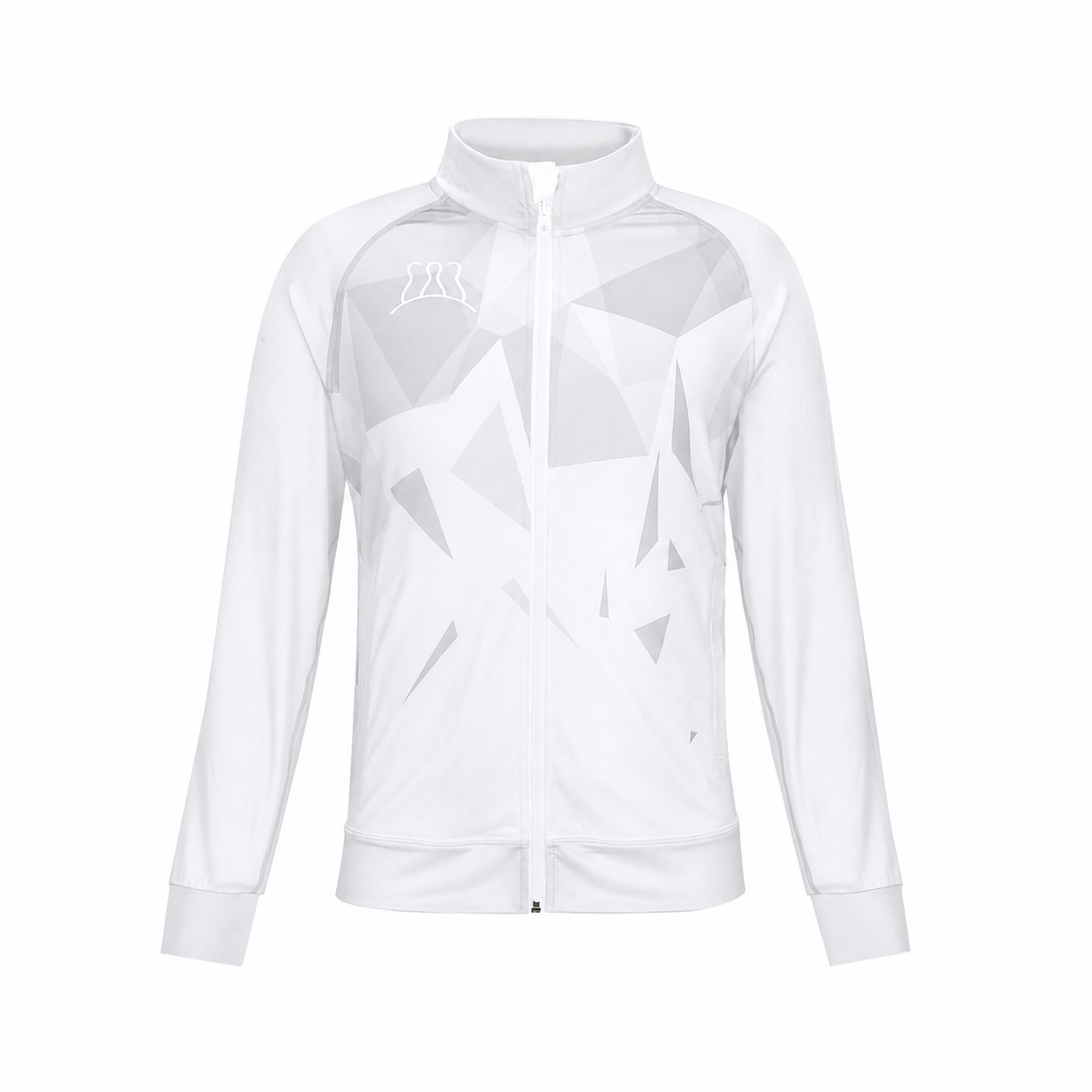 Full Zip Raglan Training Jacket — Clear White
