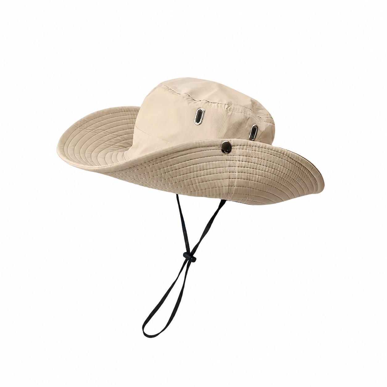 Polyester Boonie Sun Hat — Beige