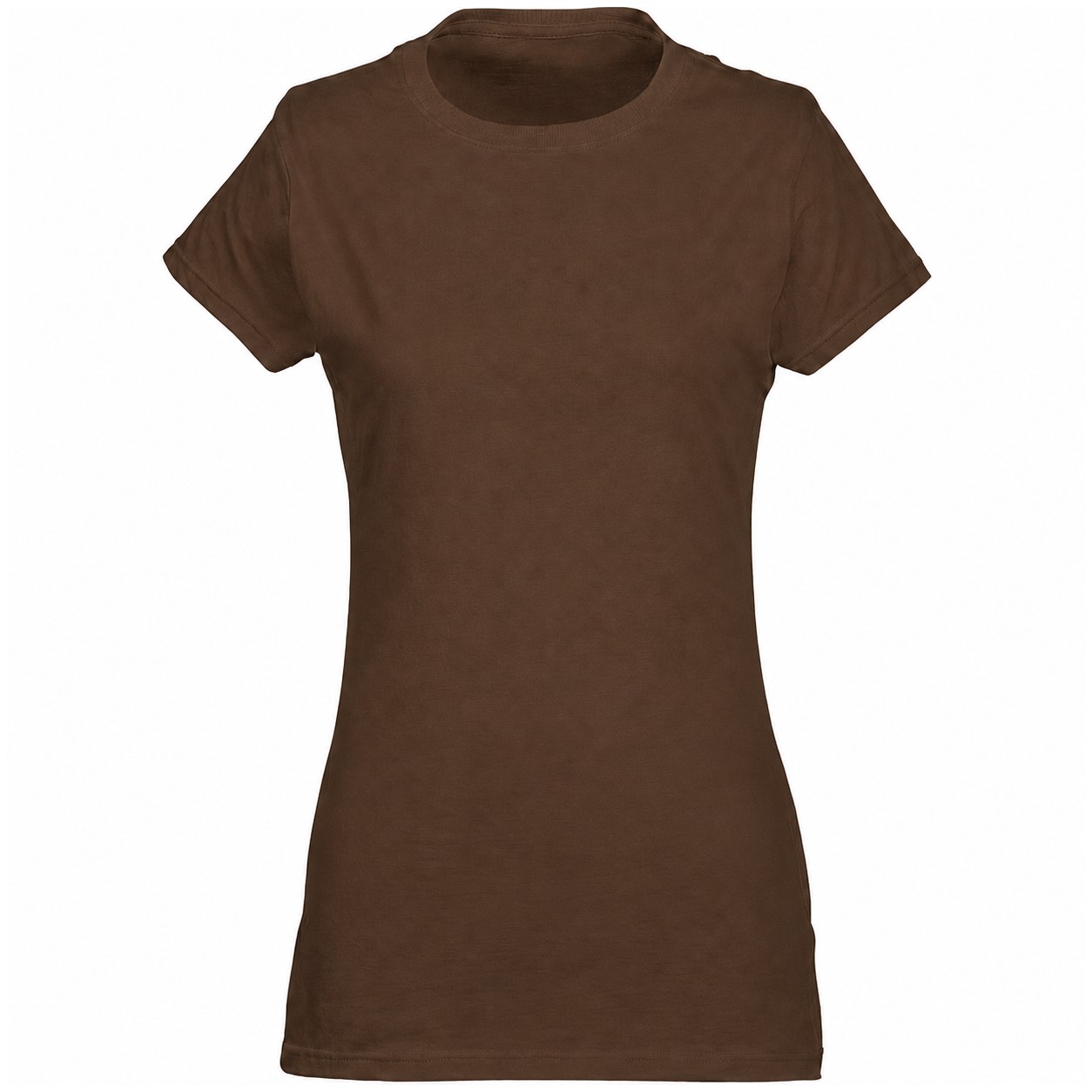 Ladies' Ringspun Cotton T-Shirt — Brown