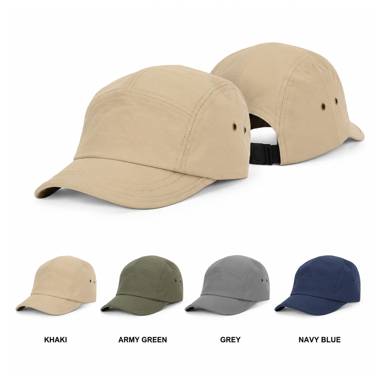 5 Panel Flat Bill Performance Cap