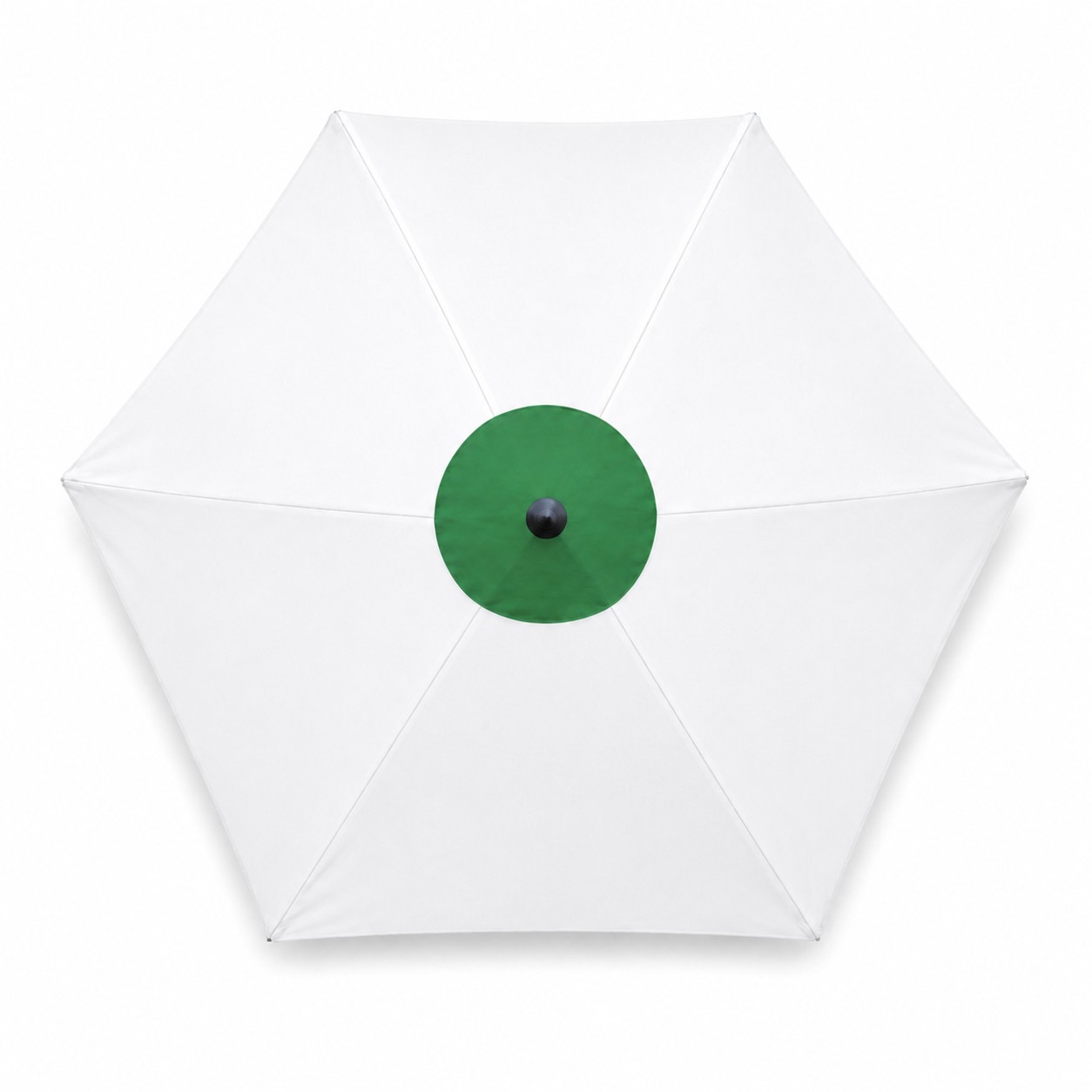 7' Vented Steel Market Umbrella — Clear White
