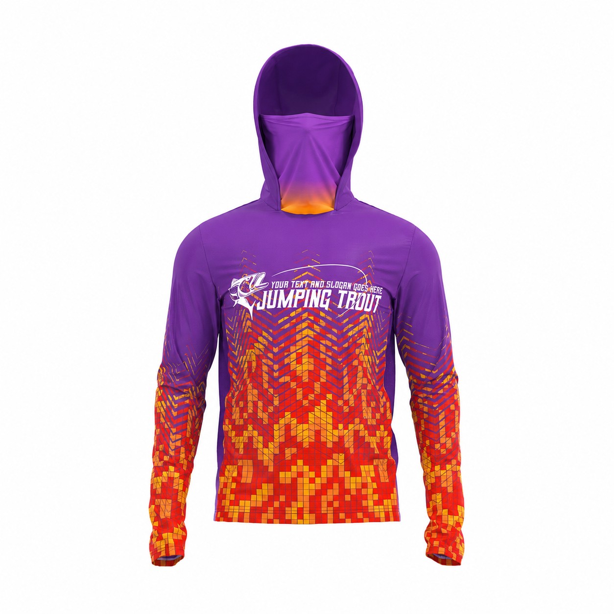 Polyester Spandex UPF Hoodie — Purple