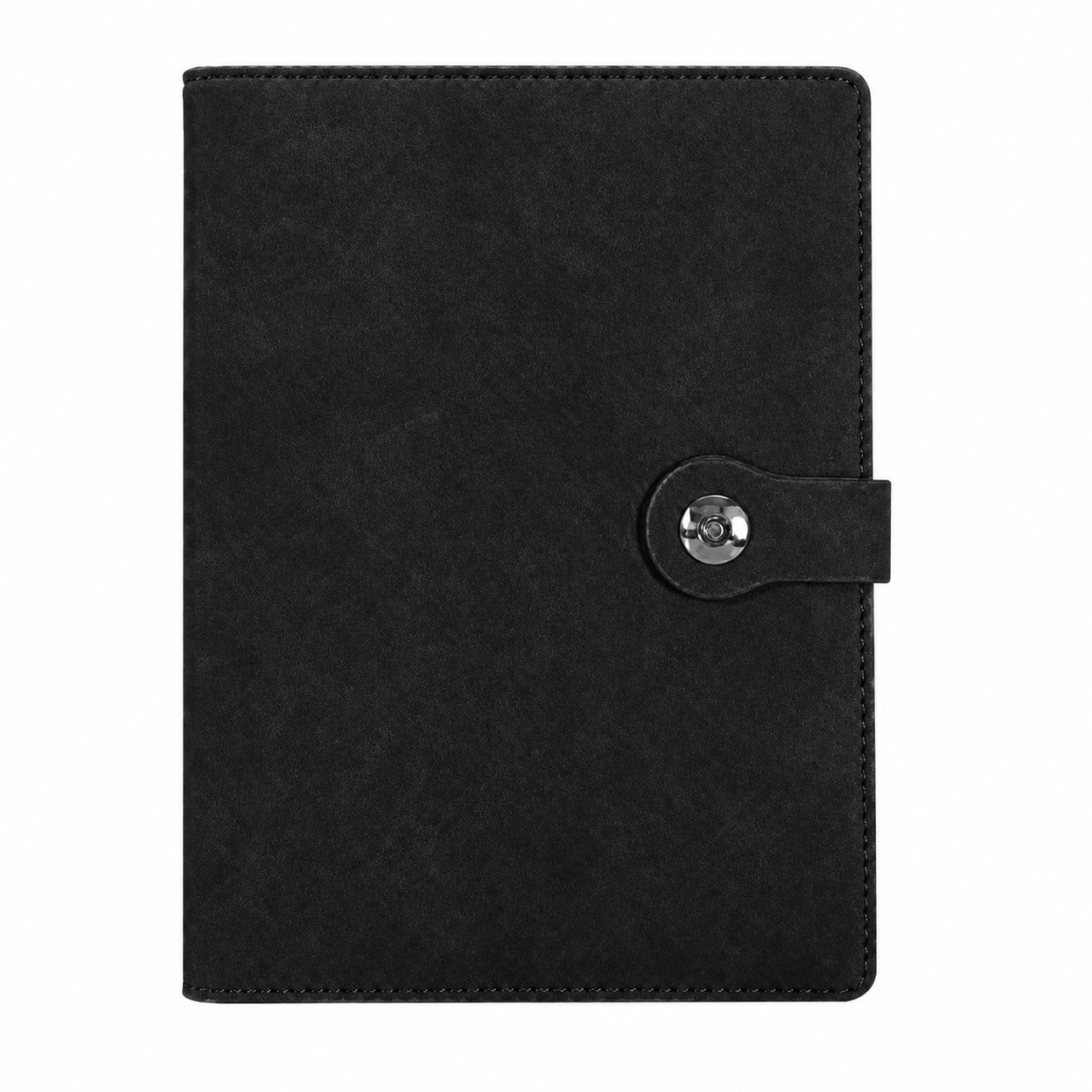 Snap Tab A5 PU Notebook Folio — Black