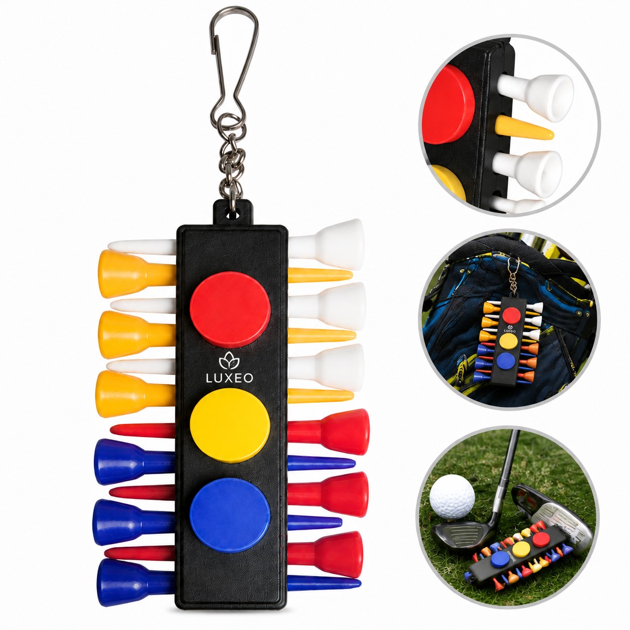 Plastic Golf Tee Set With Clip