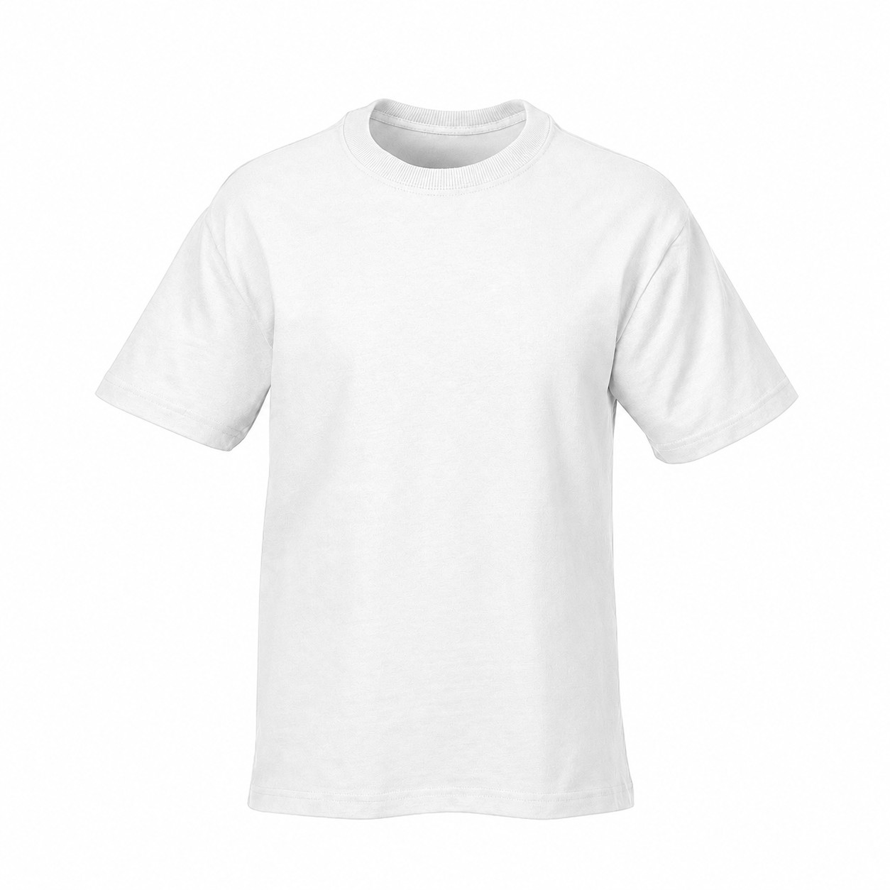Heavyweight Cotton Polyester Crewneck Shirt — White